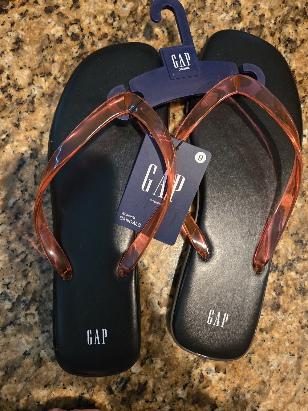 GAP Jelly Flip Flops with Translucent Pink Straps